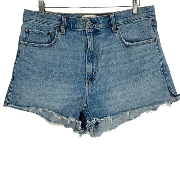 Abercrombie & Fitch High Rise Mom Shorts Size 33 - Picture 3 of 10